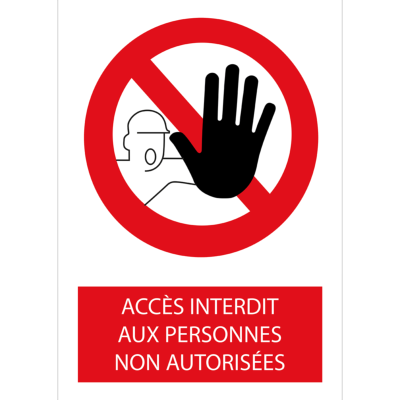 STICKER A3 ACCES INTERDIT