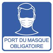 PACK DE 5 STICKERS CARRES PORT DU MASQUE OBLIGATOIRE